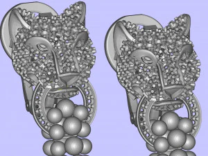 Earrings 3D Print Model