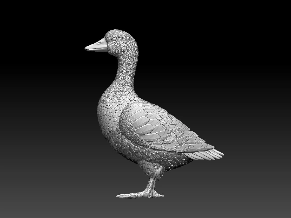 goose 3D Print Model .c4d .max .obj .3ds .fbx .stl .blend 