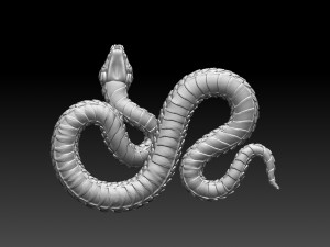 snake 3D-printmodel