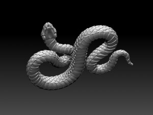 snake 3D-printmodel