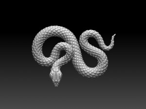 snake 3D-printmodel