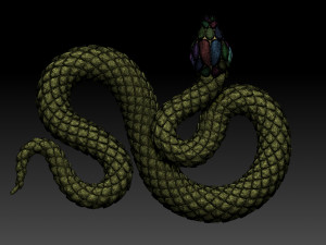 snake 3D-printmodel