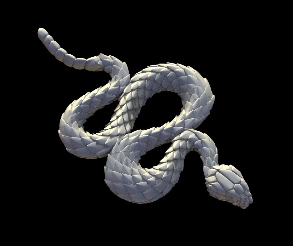 snake 3D Print Model .c4d .max .obj .3ds .fbx .stl .blend 