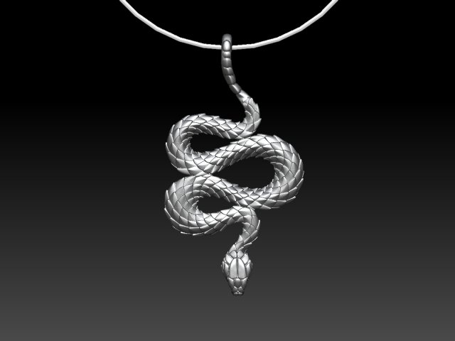 snake pendant 3D 打印模型 .c4d .max .obj .3ds .fbx .stl .blend