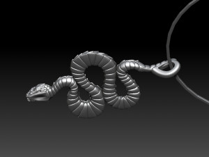 snake pendant 3D 打印模型