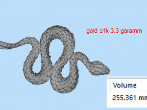 snake pendant 3D 打印模型