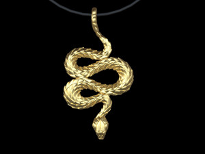 snake pendant 3D 打印模型