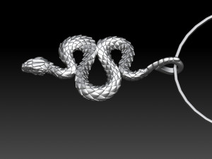 snake pendant 3D 打印模型