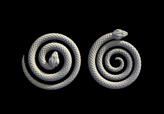 snake Model Cetak 3D .c4d .max .obj .3ds .fbx .stl .blend 