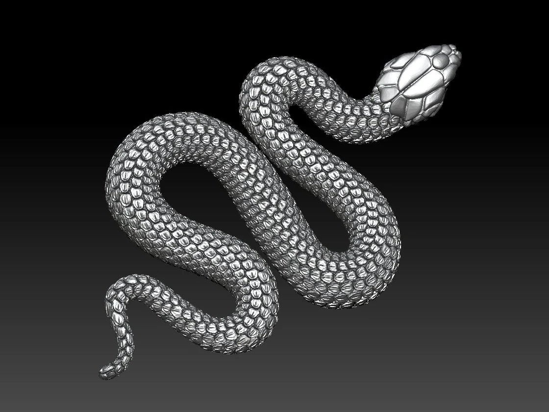 snake 3D Print Model .c4d .max .obj .3ds .fbx .stl .blend