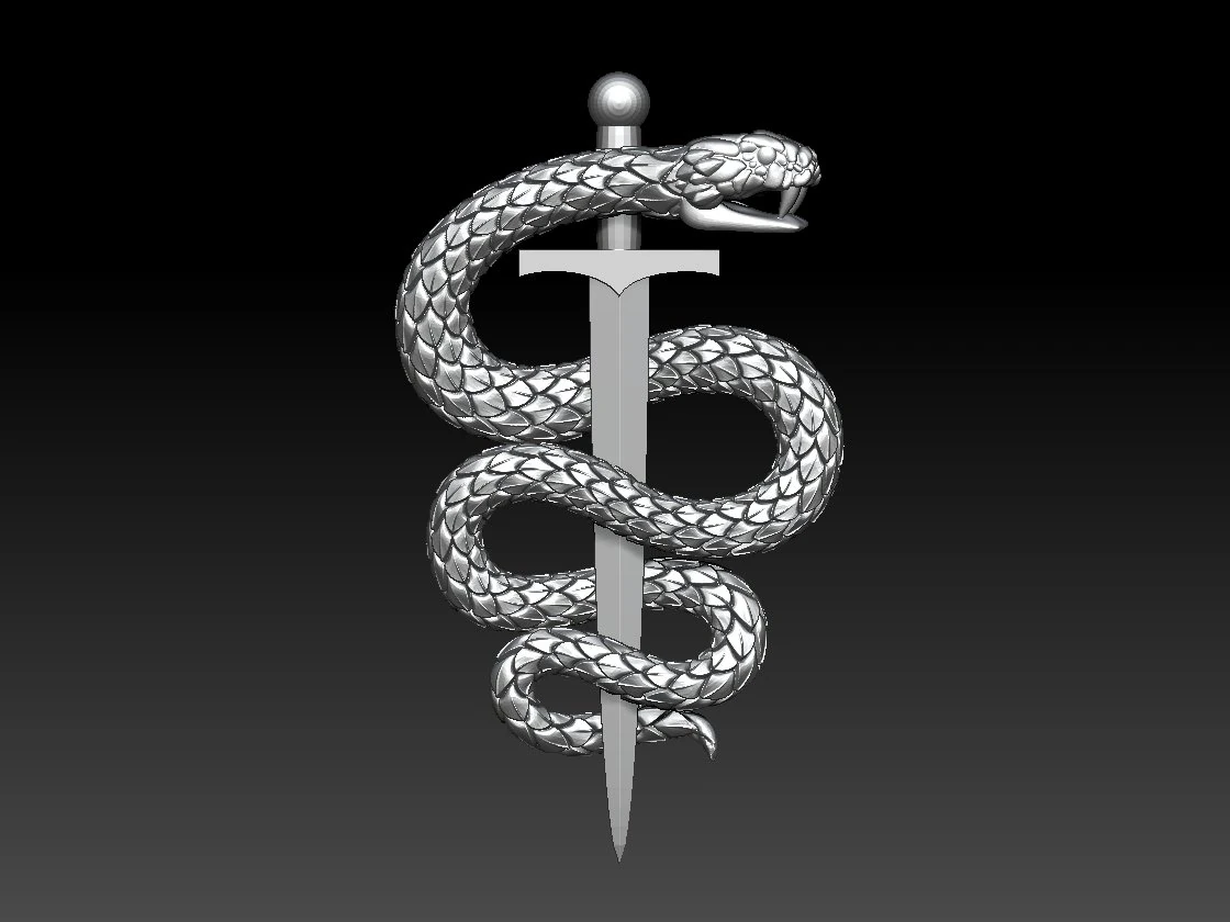 snake 3D Print Model .c4d .max .obj .3ds .fbx .stl .blend 