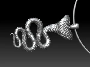 snake pendant 3D Print Model