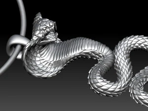 snake pendant 3D Print Model