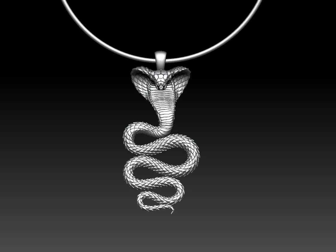 snake pendant 3D Print Model .c4d .max .obj .3ds .fbx .stl .blend 