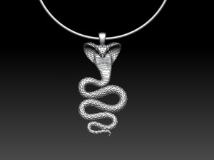 snake pendant 3D 프린트 모델