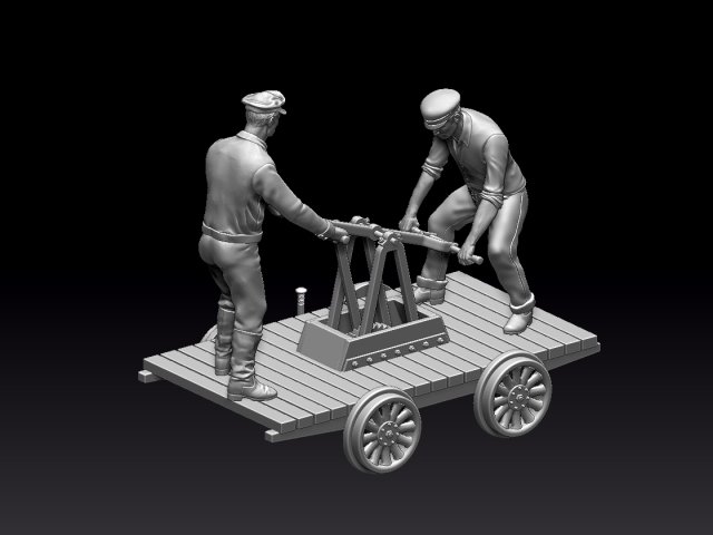 handcar 3D Print Model .c4d .max .obj .3ds .fbx .stl .blend 