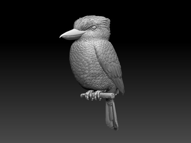 blue winged kookaburra Model do druku 3D .c4d .max .obj .3ds .fbx .stl .blend
