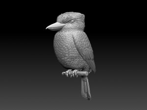 blue winged kookaburra 3D Print Model