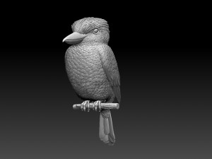 blue winged kookaburra Model do druku 3D