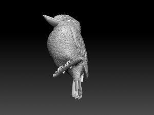 blue winged kookaburra Model do druku 3D