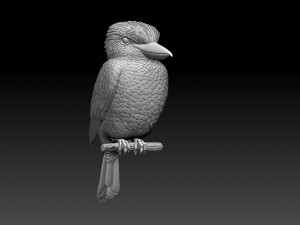 blue winged kookaburra Model do druku 3D