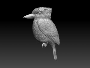 blue winged kookaburra Model do druku 3D