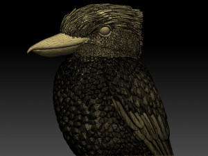 blue winged kookaburra Model do druku 3D