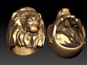 ring lion 3D 打印模型