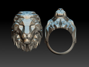 ring lion 3D 打印模型