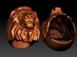 ring lion 3D 打印模型