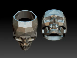 ring skull 3D Print Model