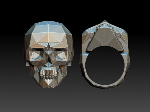 ring skull 3D Принт Модель