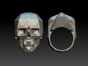ring skull 3D Print Model