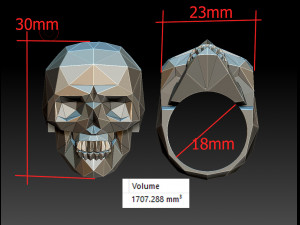 ring skull 3D Принт Модель
