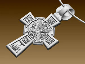 पेंडेंट क्रॉस 3D प्रिंट मॉडल