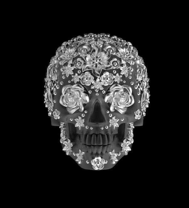 skull ring 3D Print Model .c4d .max .obj .3ds .fbx .stl .blend 