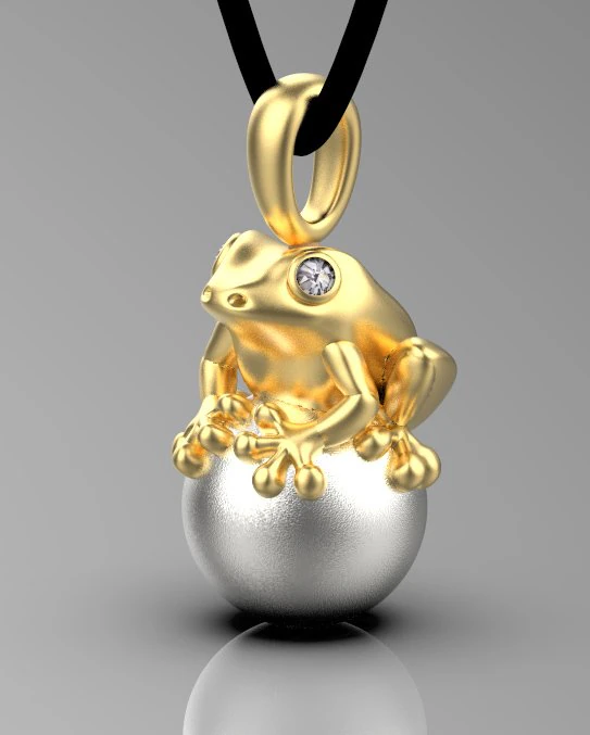 pendant frog 3D Print Model .c4d .max .obj .3ds .fbx .stl .blend 