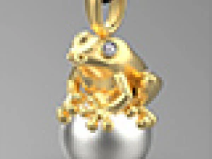pendant frog 3D Print Model