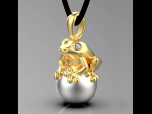 pendant frog 3D Print Model