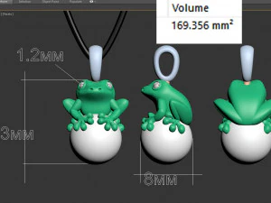 pendant frog 3D Print Model