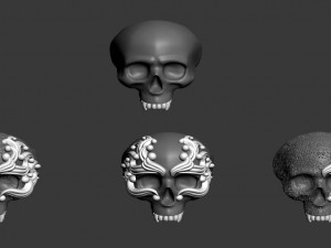 skull ring 3D Print Model