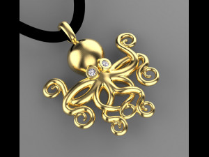 pendant octopus 3D Baskı Modeli