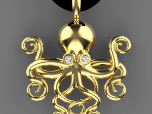 pendant octopus 3D Print Model