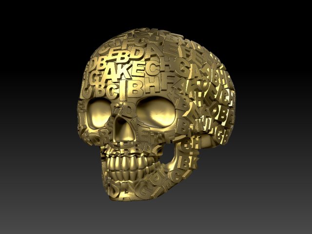 skull ring 3D-Druckmodell .c4d .max .obj .3ds .fbx .stl .blend 
