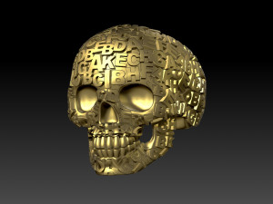 skull ring Modello di stampa 3D