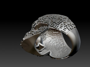 skull ring 3D-Druckmodell