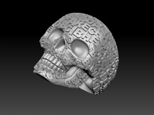 skull ring 3D-Druckmodell