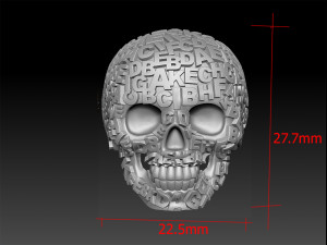 skull ring 3D-Druckmodell