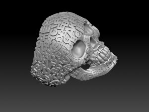 skull ring 3D-Druckmodell