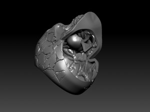 skull ring crack 3D Принт Модель